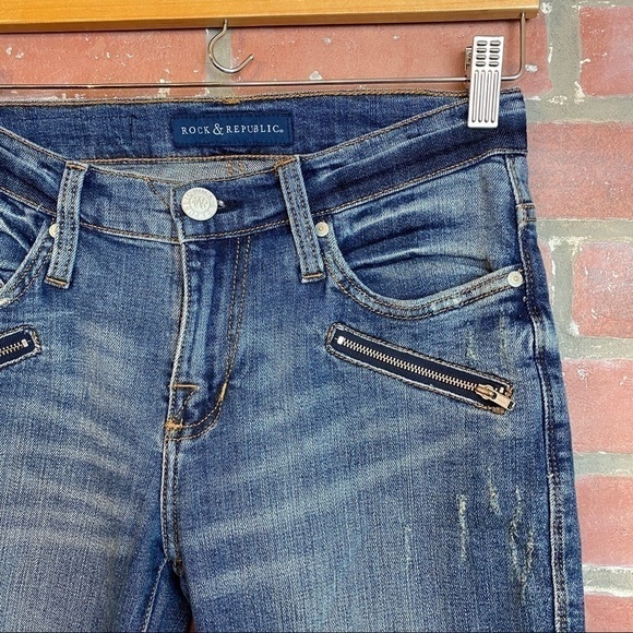 rock & REPUBLIC KENDALL ANKLE DISTRESSED JEANS - Picture 3 of 7